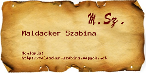 Maldacker Szabina névjegykártya